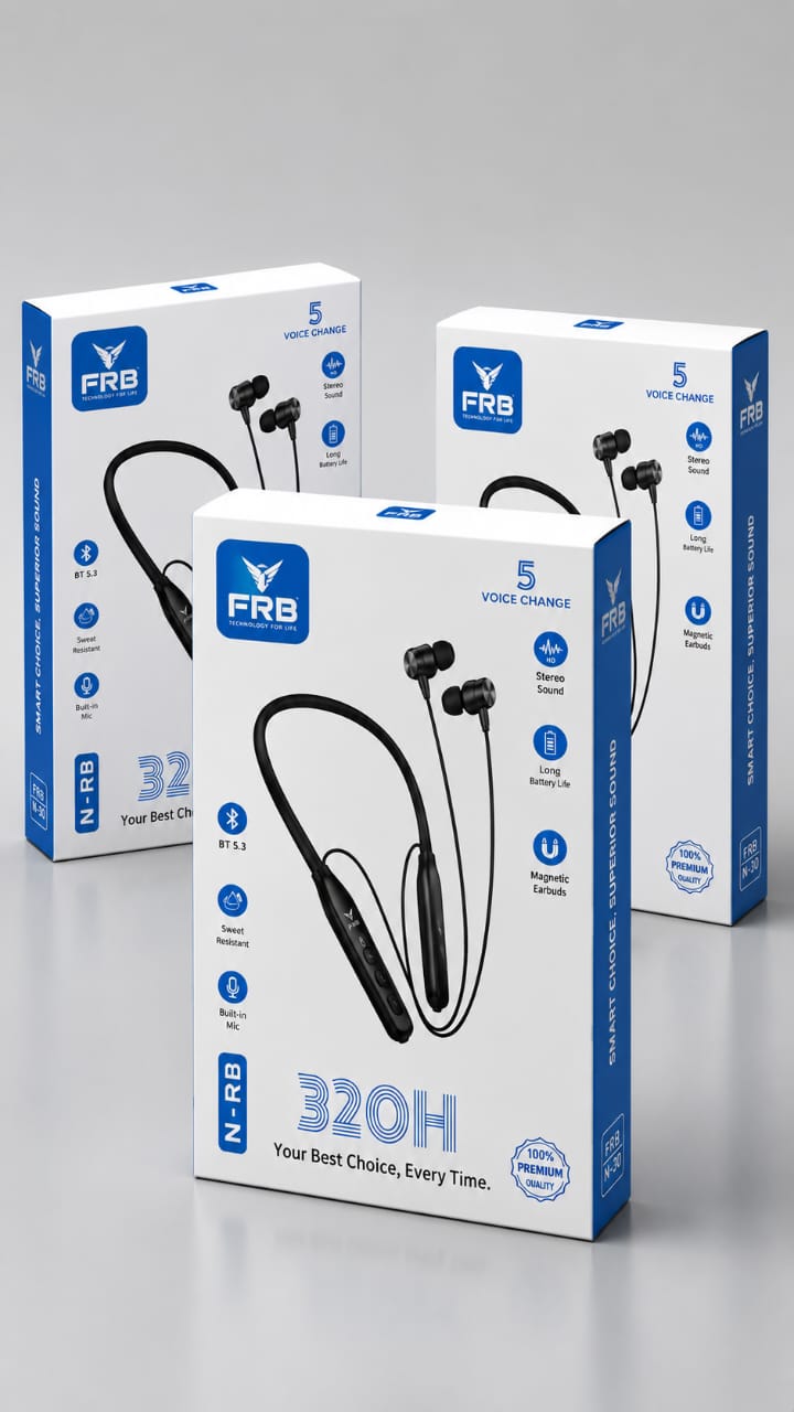 FRB N-30 320H Neckband – Bluetooth 5.3, HD Call & 5 Voice Change