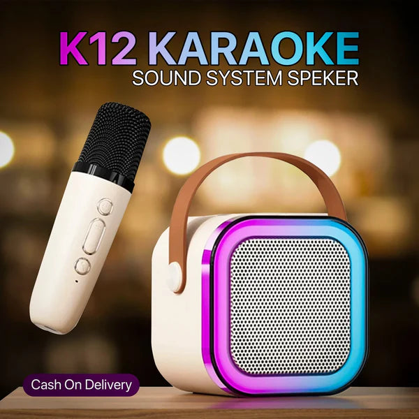 K12+ Karaoke Bluetooth Speaker With 1 Wireless Microphone
