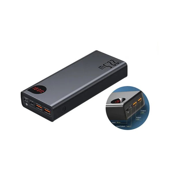 Baseus 20000mAh Power Bank – 22.5W Super Fast Charging | Digital Display