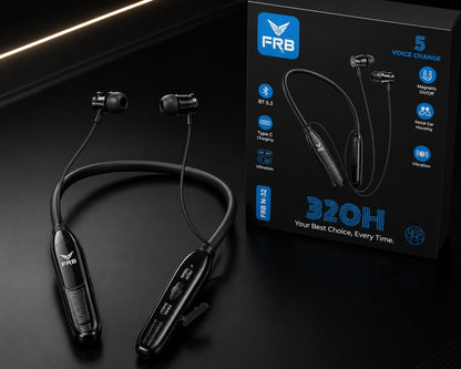 FRB N-30 320H Neckband – Bluetooth 5.3, HD Call & 5 Voice Change