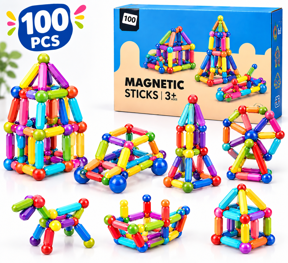 Premium Magnetic Sticks STIM - 36/42/64/84/100 Pcs